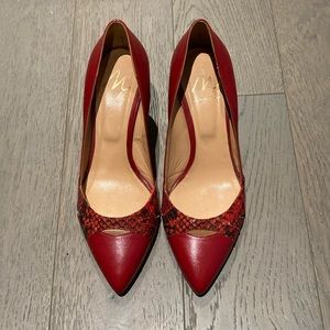 Italian red pumps